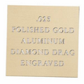 Polished Gold Aluminum Engraving Sheet Stock (12"x24"x0.025")